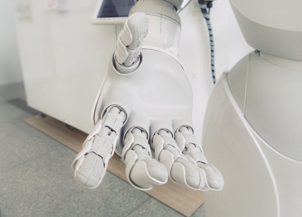 Image of robot hand reaching out