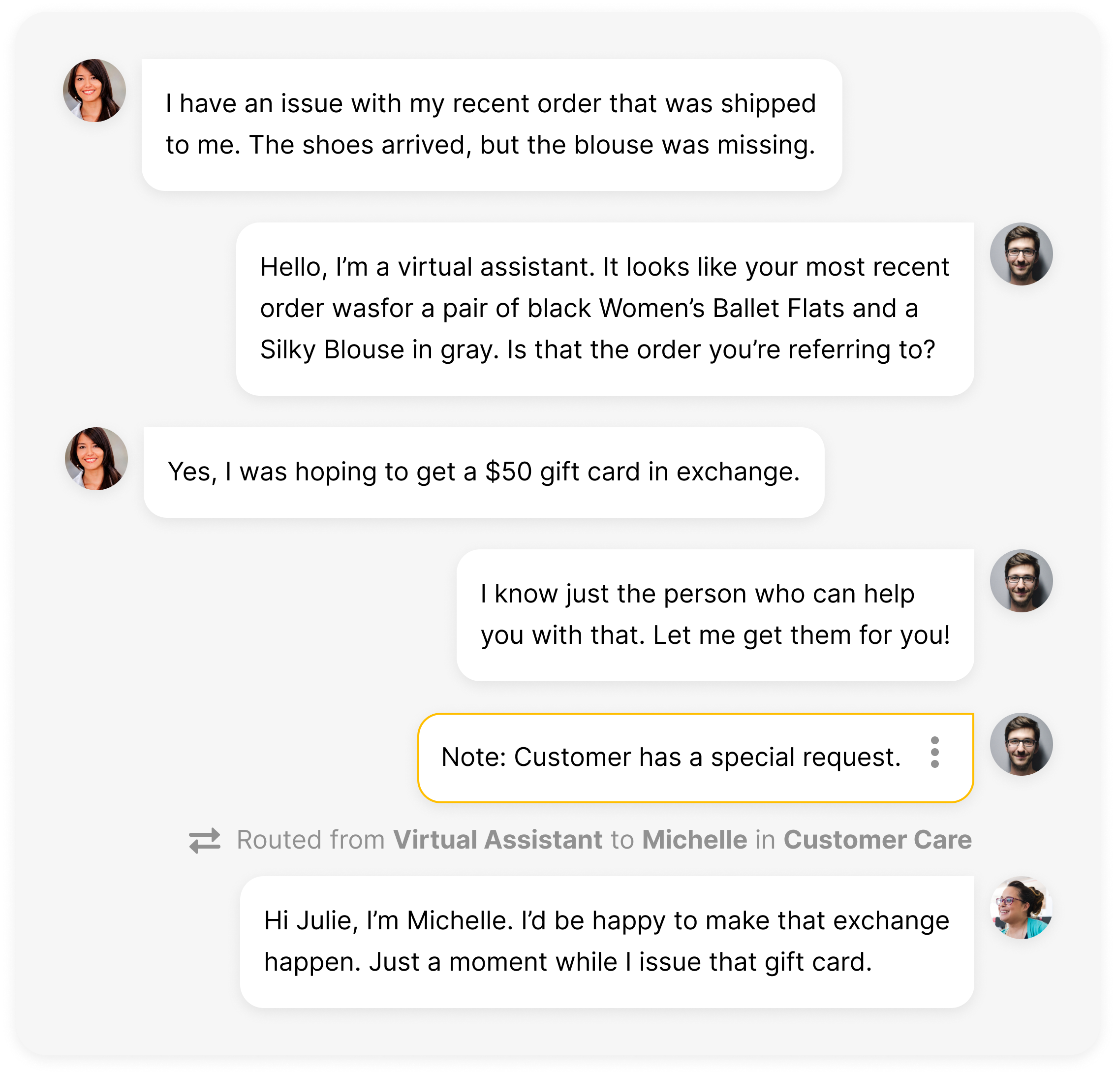 Gladly's latest APIs make the handoff between your onsite team and your chatbots or outsourced agents as smooth as silk