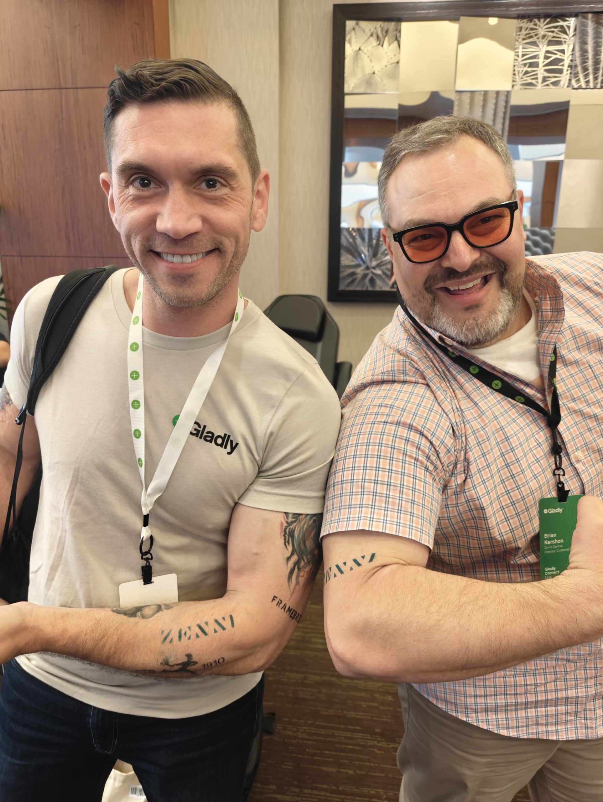 Gladly Connect Live 2024 attendees with tattoos